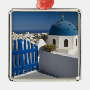 Ornamento De Metal Grécia e Ilha Grega de Santorini a partir do