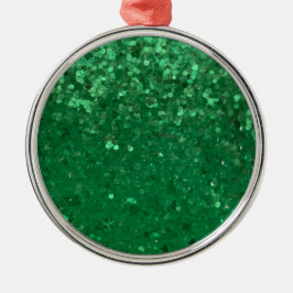 Ornamento De Metal Green Glitter to Customize