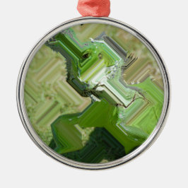 Ornamento De Metal Green Iguana