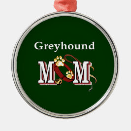 Ornamento De Metal Greyhound Dog Mamãe Dons