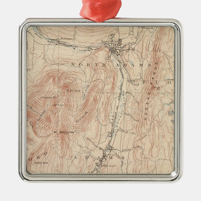 Ornamento De Metal Greylock, Massachusetts (Frente)