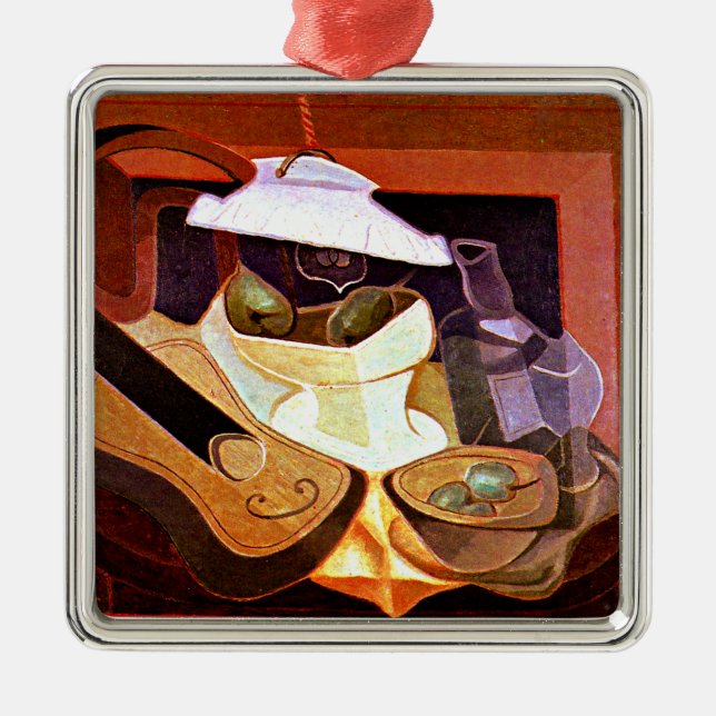 Ornamento De Metal Gris - A Luz Elétrica, famosa pintura (Frente)