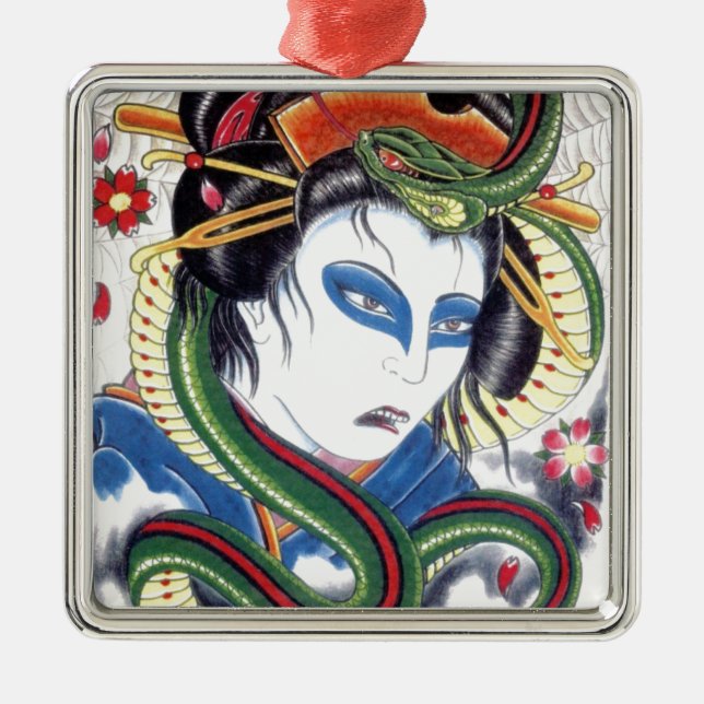 Ornamento De Metal Grotesco e Cobra (Frente)