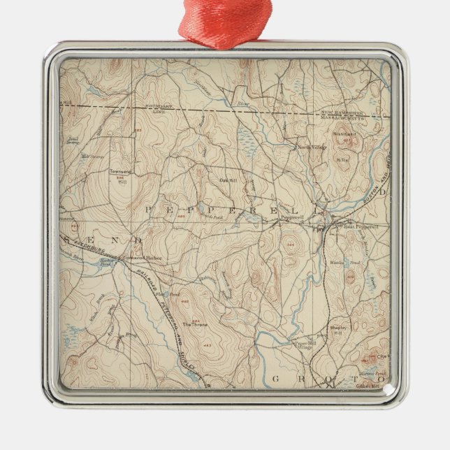 Ornamento De Metal Groton, Massachusetts (Frente)