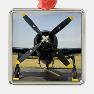 Ornamento De Metal Grumman F8F Bearcat caça embarcado da Marinha em