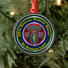 Ornamento De Metal Grupo das Forças Especiais de 20 (Airborne)