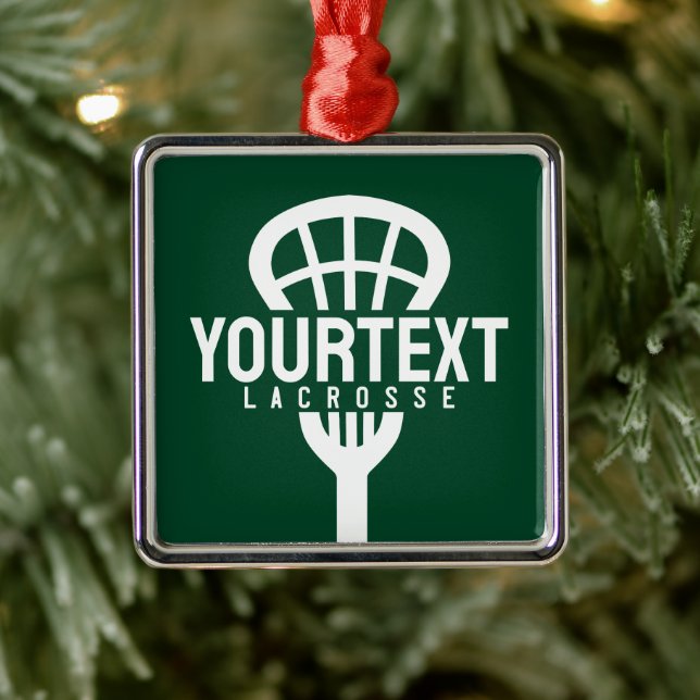 Ornamento De Metal Grupo de TEXTOS PERSONALIZADO do Jogador de Lacros (Árvore)