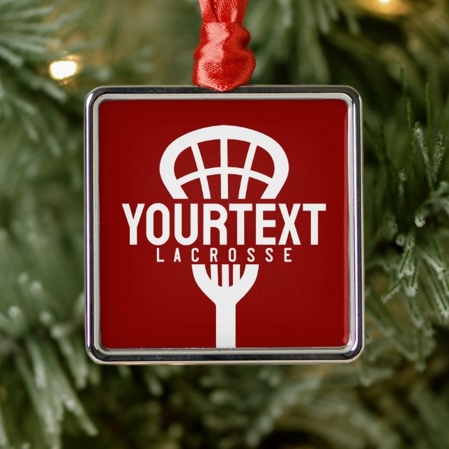 Ornamento De Metal Grupo de TEXTOS PERSONALIZADO do Jogador de Lacros (Árvore)