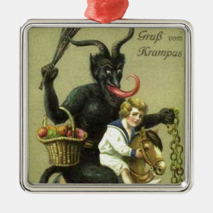 Ornamento De Metal Gruss Vom Krampus