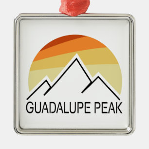 Ornamento De Metal Guadalupe Peak Retro