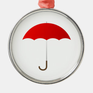 Ornamento De Metal Guarda-chuva vermelho