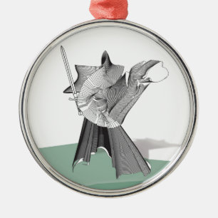 Ornamento De Metal Guerreiro digital