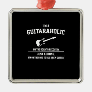 Ornamento De Metal Guitarista Sou Guitarholo Aniversário