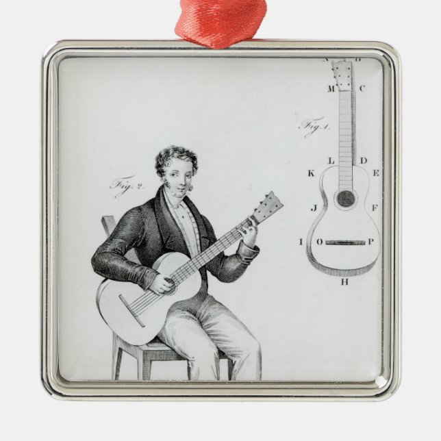 Ornamento De Metal Guitarra (Frente)