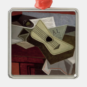 Ornamento De Metal Guitarra e Jornal, 1925