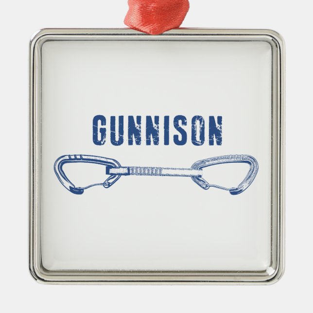 Ornamento De Metal Gunnison Colorado Rock Escalando QuickDrake (Frente)