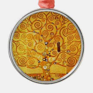 Ornamento De Metal Gustav Klimt Árvore da Vida: Art Nouveau Simbolist
