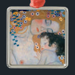 Ornamento De Metal Gustav Klimt - Mãe e Filho<br><div class="desc">Mãe e Criança (detalhe da Mulher de Três Idades) - Gustav Klimt,  Oil on Canvas,  1905</div>
