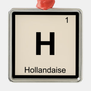 Ornamento De Metal H - Tabela Periódica Química Molho Holandês