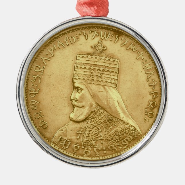 Ornamento De Metal Haile Selassie Jah Rastafari Rasta Fotoskulptur (Frente)