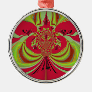Ornamento De Metal Hakuna Matata design amarelo-vermelho