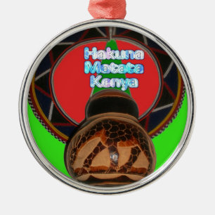 Ornamento De Metal Hakuna Matata Kenya Art Impressão