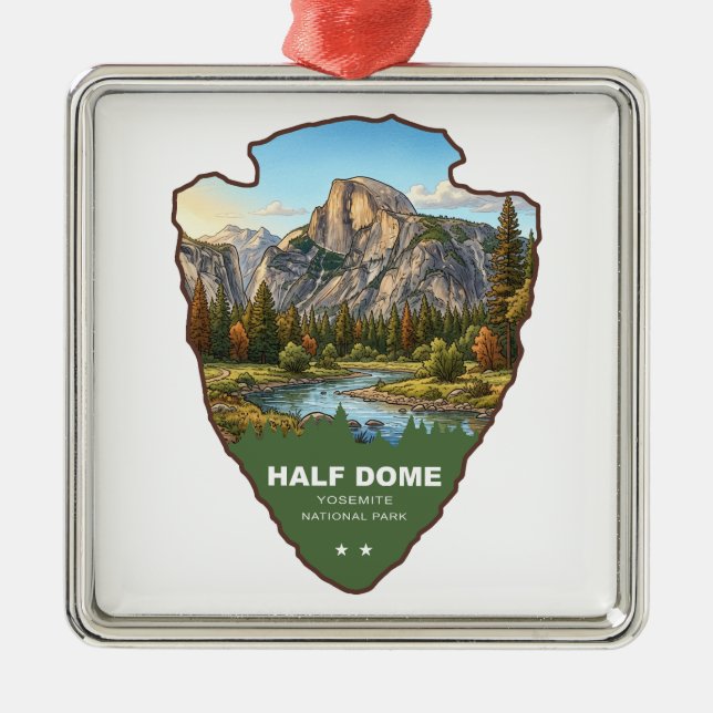Ornamento De Metal Half Dome Parque Nacional de Yosemite Arrowhead (Frente)