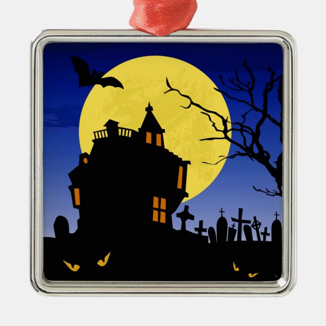 Ornamento De Metal Halloween (Frente)