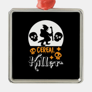 Ornamento De Metal Halloween Cereal Engraçado Aniversário