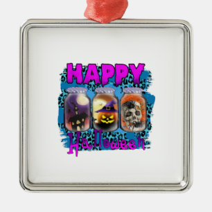 Ornamento De Metal Halloween Happy Halloween Aniversário