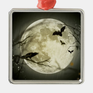 Ornamento De Metal Halloween Moon