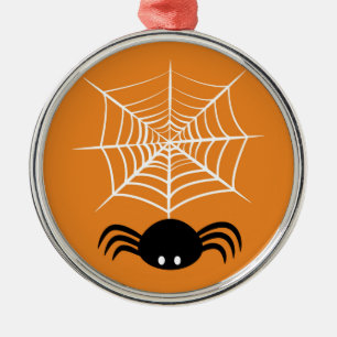 Ornamento De Metal Halloween Spider Web