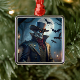 Ornamento De Metal Halloween Steampunk Southern Gothic Zumbi
