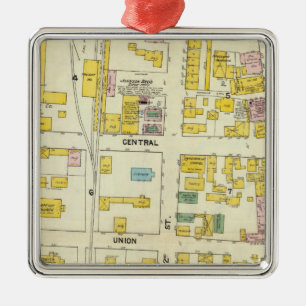 Ornamento De Metal Hallowell, Kennebec County, e Maine 2