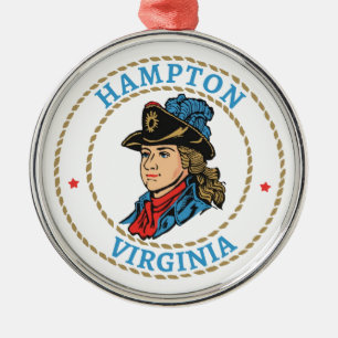 Ornamento De Metal Hampton Virginia Colonial
