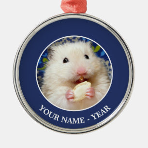 Ornamento De Metal Hamster sírio macio Kokolinka que come uma sement