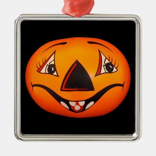 Ornamento De Metal Happy Jack O’ Lanterna Halloween (Frente)
