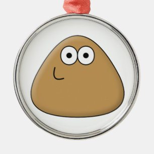 Ornamento De Metal Happy Pou - Ornament Round Premium