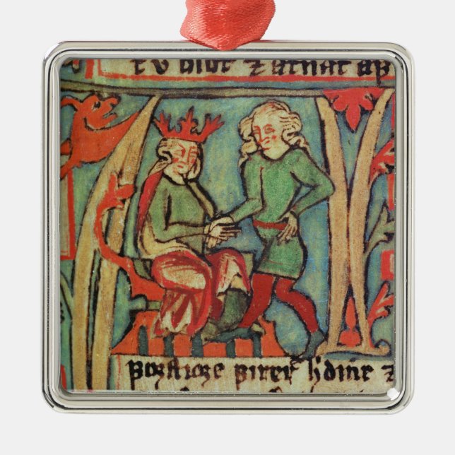 Ornamento De Metal Harald mim Fairhair Guthrum de cumprimento (Frente)