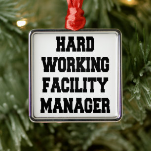 Ornamento De Metal Hard Working Facility Manager