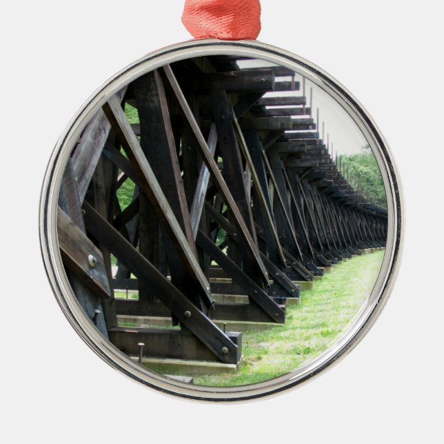 Ornamento De Metal Harpers Ferry WV Raised Railroad Ornament (Frente)