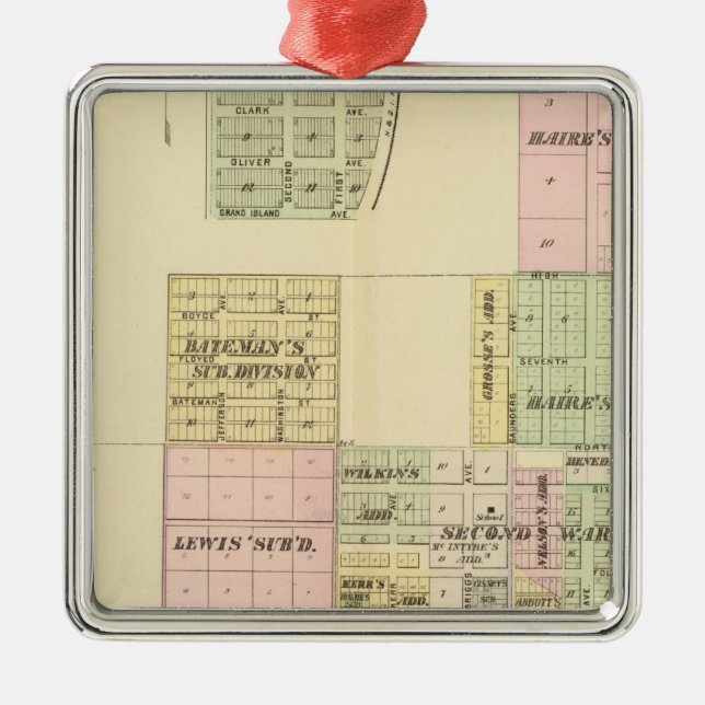 Ornamento De Metal Hastings, Nebraska (Frente)