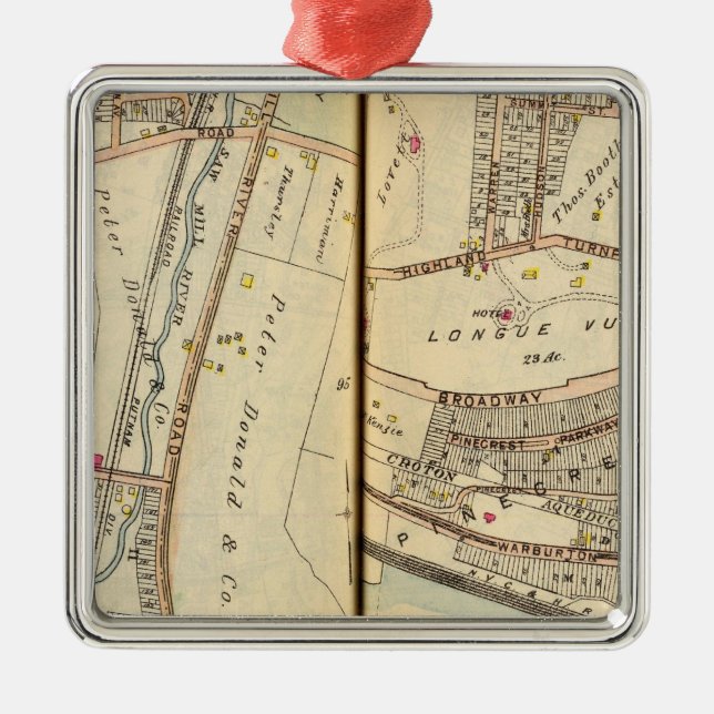 Ornamento De Metal Hastings, Nova York (Frente)