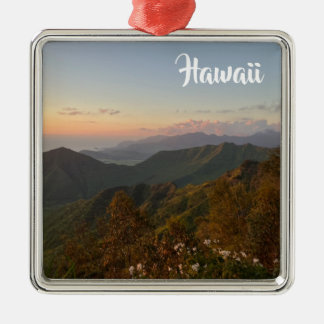 Ornamento De Metal Hawaii Sunset nas Montanhas