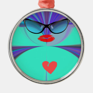 Ornamento De Metal Heart Selfie