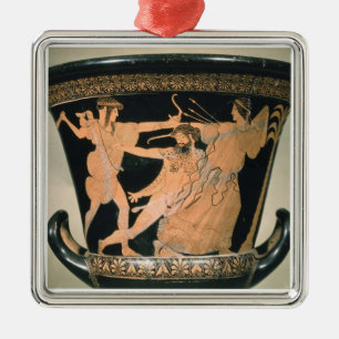 Ornamento De Metal Herakles que esforça-se, detalhe de um sótão