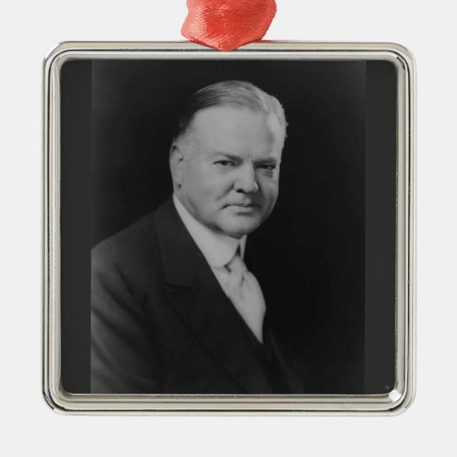 Ornamento De Metal Herbert Hoover 31º Presidente (Frente)