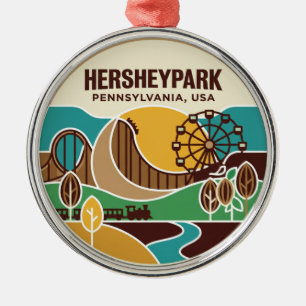 Ornamento De Metal Hersheypark EUA