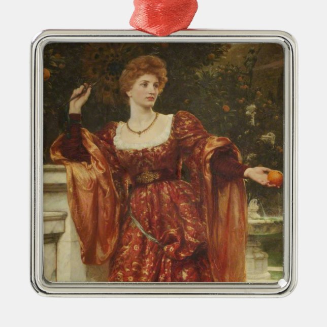 Ornamento De Metal Hesperia (por Frank Dicksee) (Frente)