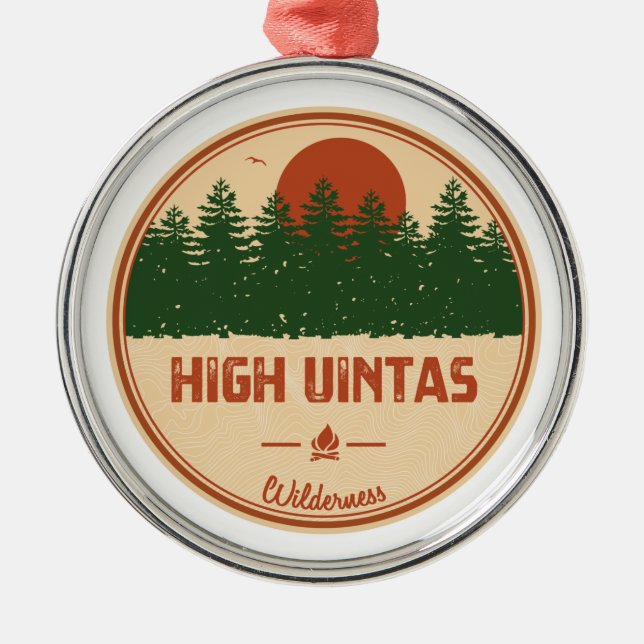 Ornamento De Metal High Uintas Wilderness Utah (Frente)